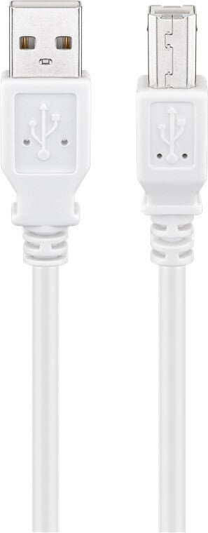 Goobay 96186 USB-kabel USB 2.0 1 m USB A USB B 0,48 Gbit/sek. Hvid
