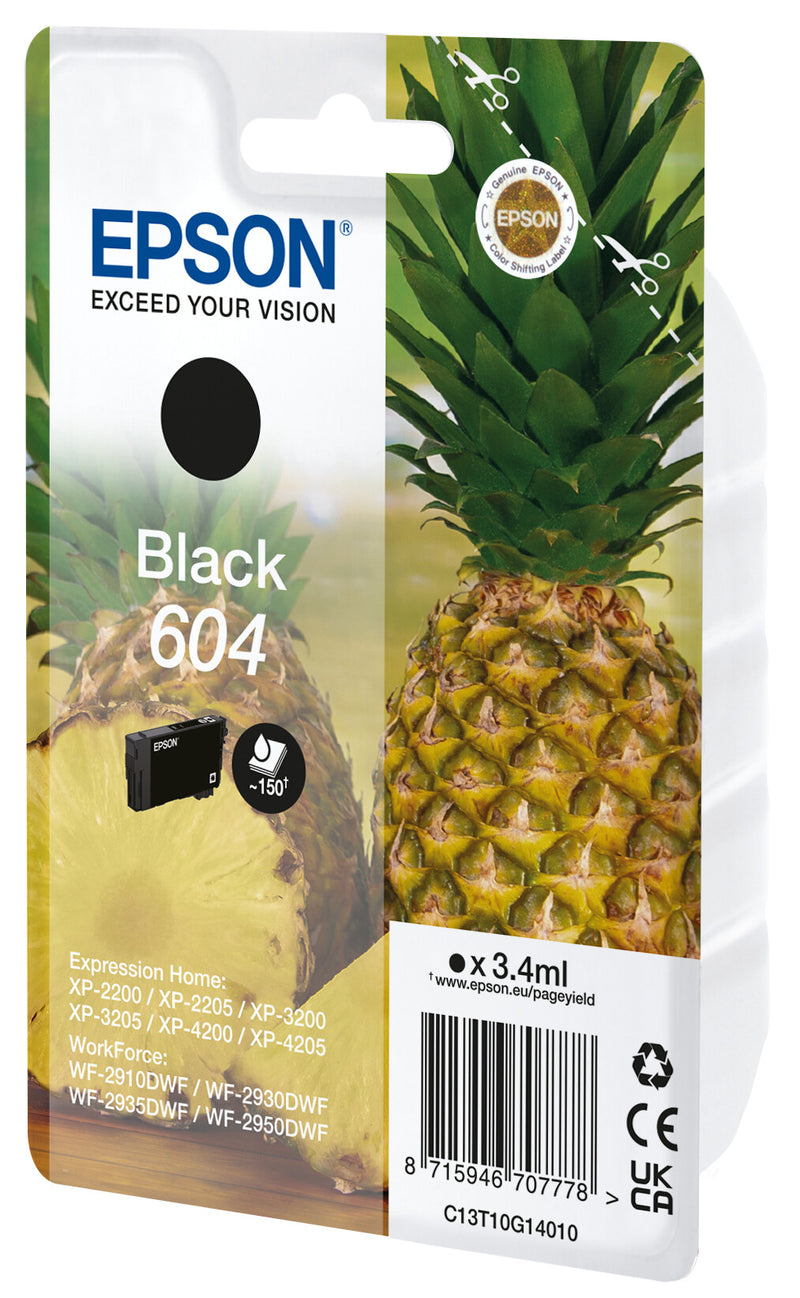 Epson 604 blækpatron 1 stk Original Sort