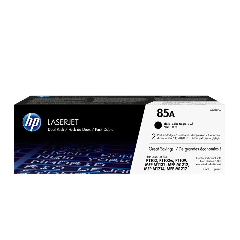HP Originale 85A LaserJet-tonerpatroner, sort, 2-pak