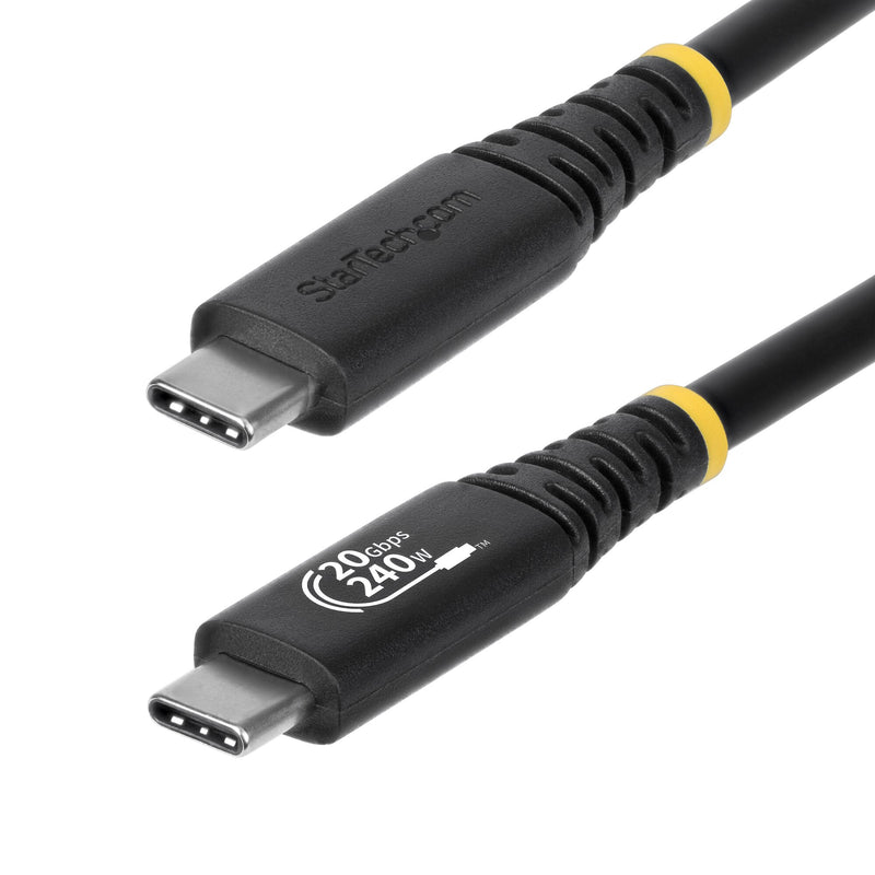 StarTech.com CC2M20GUSB4TP USB-kabel USB4 Gen 2x2 2 m USB C 20 Gbit/sek. 240 W Sort