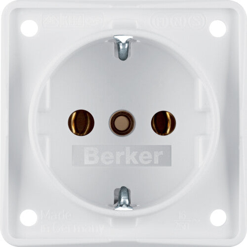 Hager 941852502 stikkontakt Type F Hvid