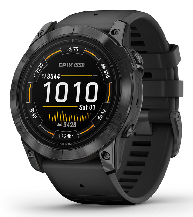 Garmin epix Pro (Gen 2) 3,56 cm (1.4") AMOLED 51 mm Digital 454 x 454 pixel Berøringsskærm Grå Wi-Fi GPS (satellit)