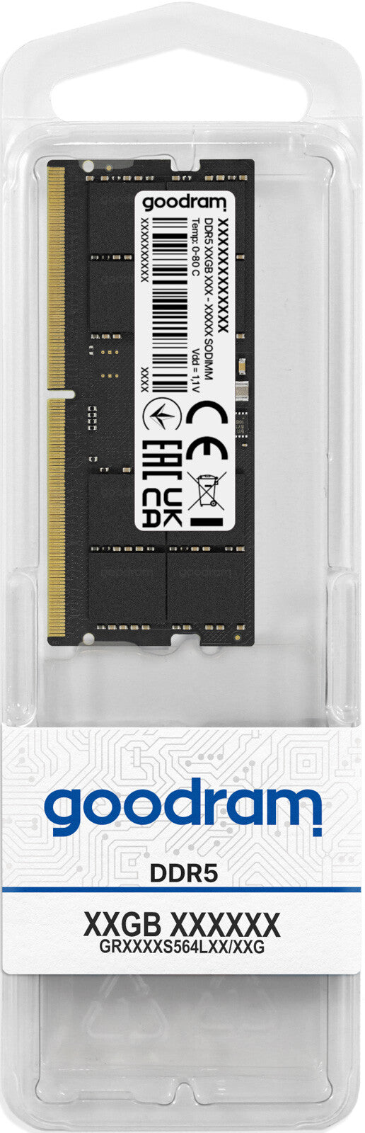 Goodram 16GB DDR5 5600MHz CL40 SR SODIMM hukommelsesmodul 1 x 16 GB 262-pin SO-DIMM
