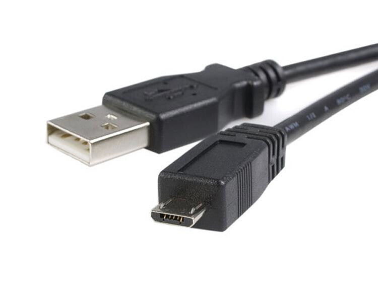 StarTech.com 3m USB/Micro USB USB-kabel USB 2.0 USB A Micro-USB B 0,48 Gbit/sek. Sort
