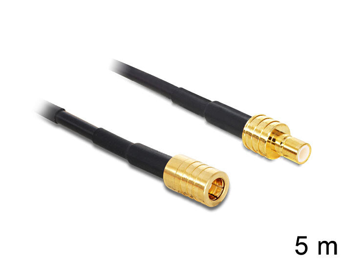 DeLOCK 88649 koaxial kabel RG-174 5 m SMB Sort