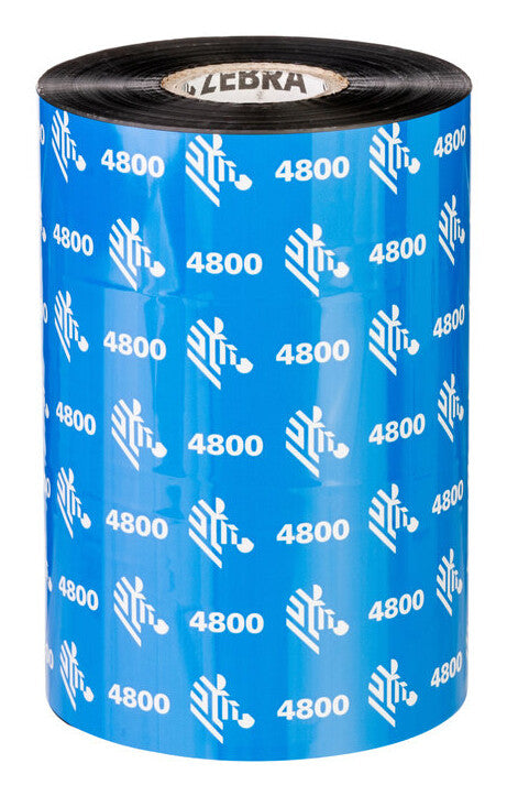 Zebra 4800 Resin varmebånd 450 m Sort