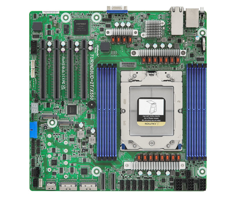 Asrock TURIND8UD-2T/X550 bundkort AMD SoC Socket SP5