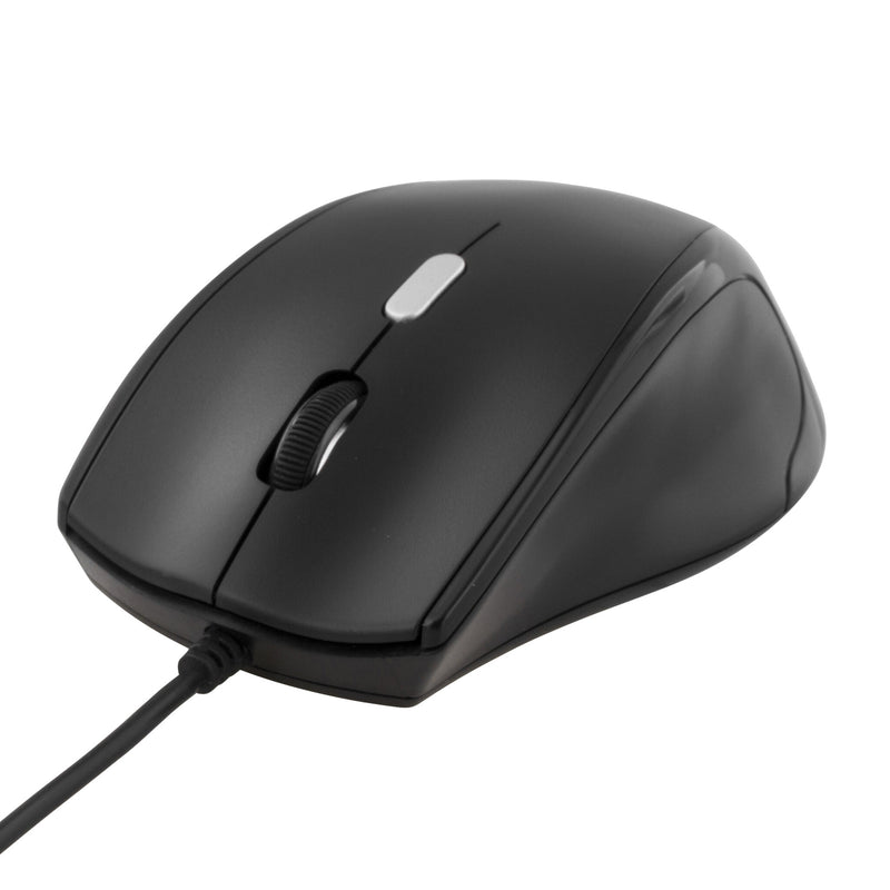Deltaco Optisk mus, 3 knapper med scroll, justerbar DPI med maks 2400 DPI, USB, sort