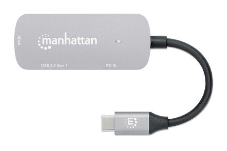 Manhattan 130707 dockingstation Ledningsført USB 3.2 Gen 1 (3.1 Gen 1) Type-C Aluminium