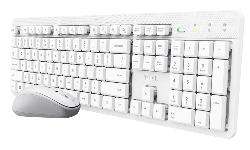 Trust Ody II tastatur Mus inkluderet Hjemme/kontor RF trådløst QWERTY US engelsk Hvid
