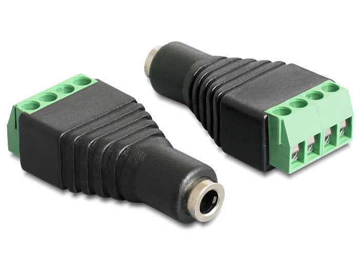 DeLOCK 65457 kabel kønsskifter 3.5mm 4pin Sort, Grøn
