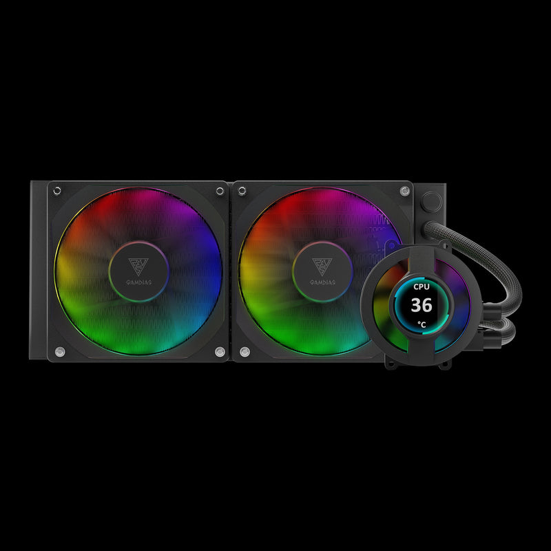 GAMDIAS Chione P3-240U Processor Alt-i-en væskekøler 12 cm Sort 1 stk