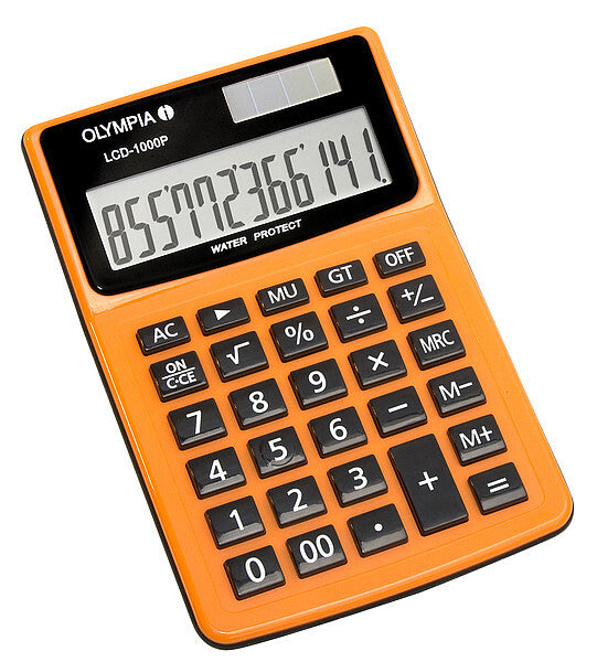 Olympia LCD 1000P regnemaskine Desktop Basis Sort, Orange