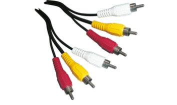 Schwaiger CIK5015 533 composite videokabel 1,5 m 3 x RCA Sort