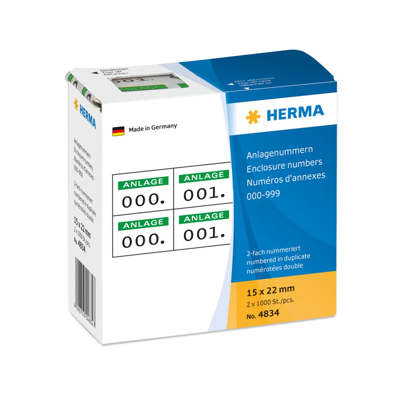 HERMA 4834 selvklæbende etiket Rektandel Grøn 1000 stk