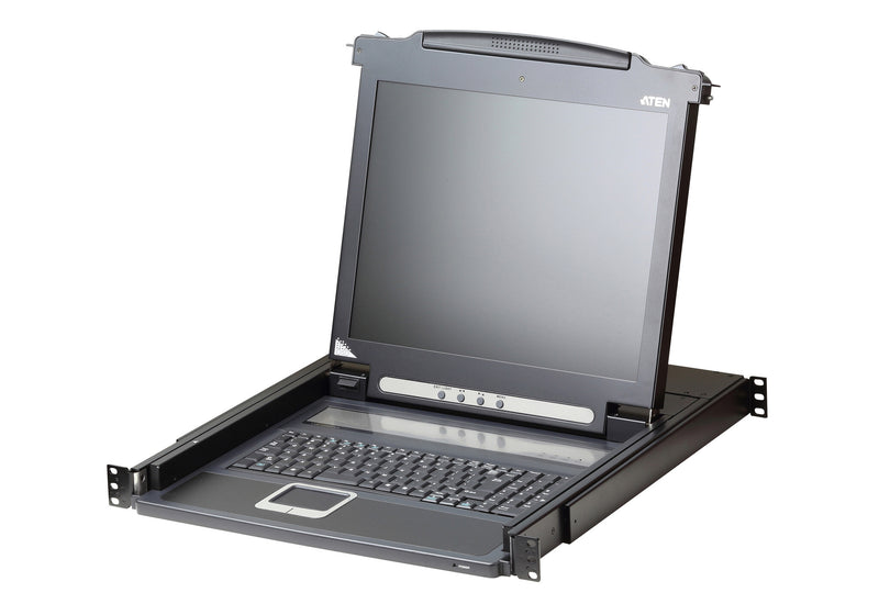 ATEN CL1000M rack-konsol 43,2 cm (17") 1280 x 1024 pixel Metal, Plast Sort 1U