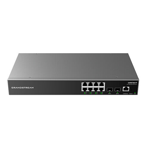 Grandstream Networks GWN7801P netværksswitch Administreret L2+ Gigabit Ethernet (10/100/1000) Sort