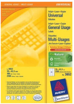 Avery Multi-Function Labels Hvid