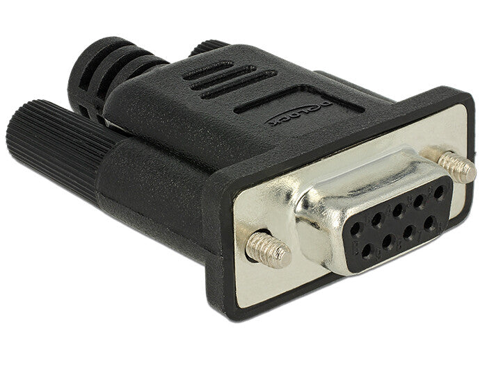 DeLOCK 65843 kabelsamler RS-232 DB9 Sort, Sølv