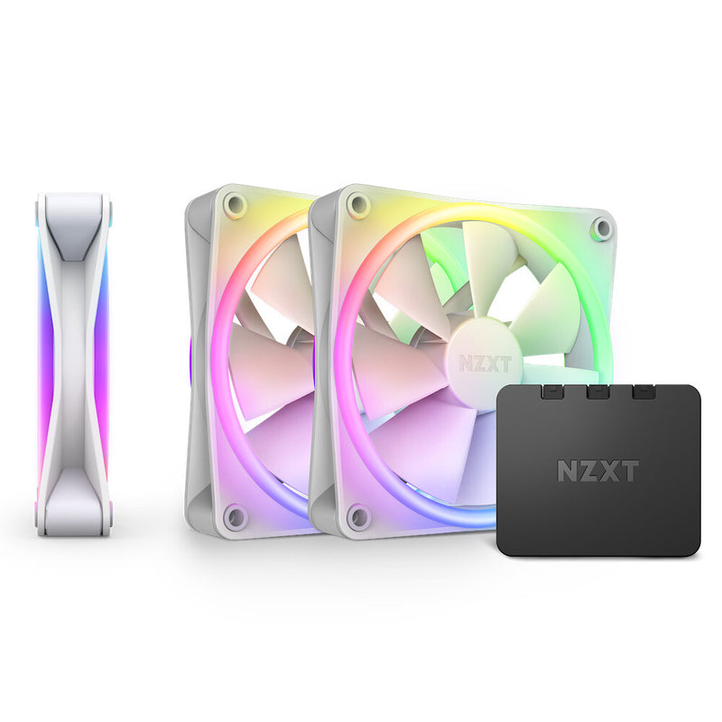 NZXT F120 RGB DUO Triple Pack Computerkabinet Ventilator 12 cm Hvid 3 stk