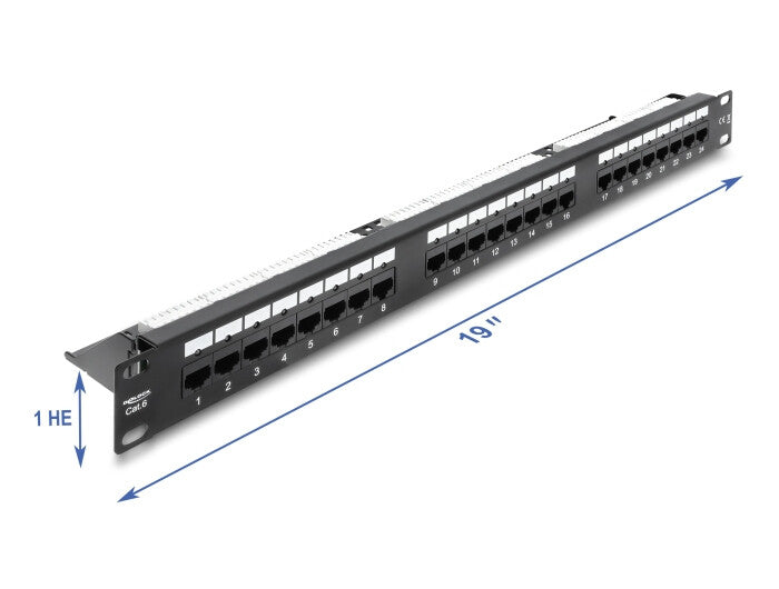 DeLOCK 91087 patch panel 1U