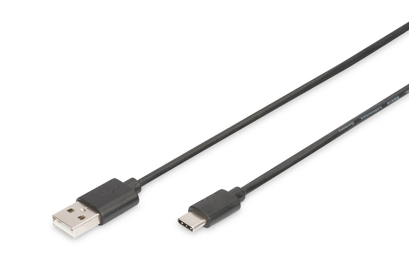Digitus AK-300154-018-S USB-kabel USB 2.0 1,8 m 2 x USB A USB C 0,48 Gbit/sek. Sort