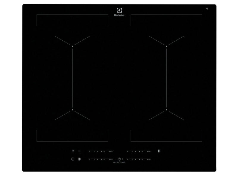 Electrolux EIV644 Sort Indbygget 60 cm Zone induktionskogeplade 4 zone(s)