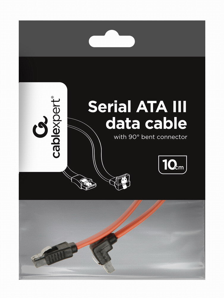 Gembird CC-SATAM-DATA90 SATA-kabel 0,5 m Sort, Rød