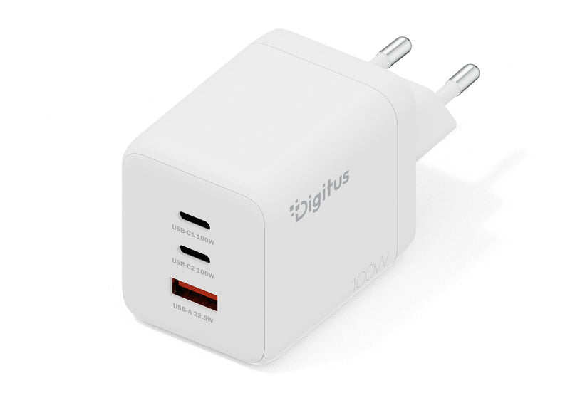 Digitus DA-10304 oplader til mobil enhed Universel Hvid Vekselstrøm Hurtig opladning Indendørs