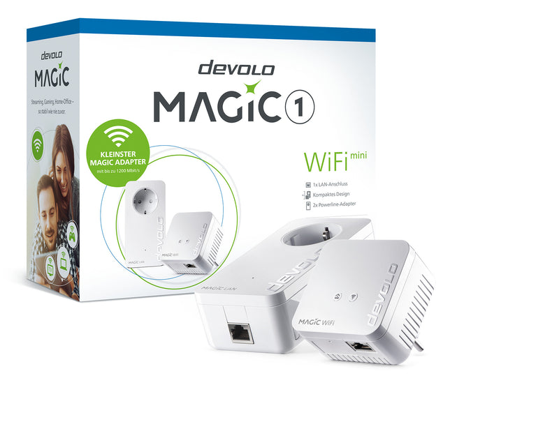 Devolo Magic 1 WiFi mini Starter Kit 1200 Mbit/s Ethernet LAN Wi-Fi Hvid 2 stk