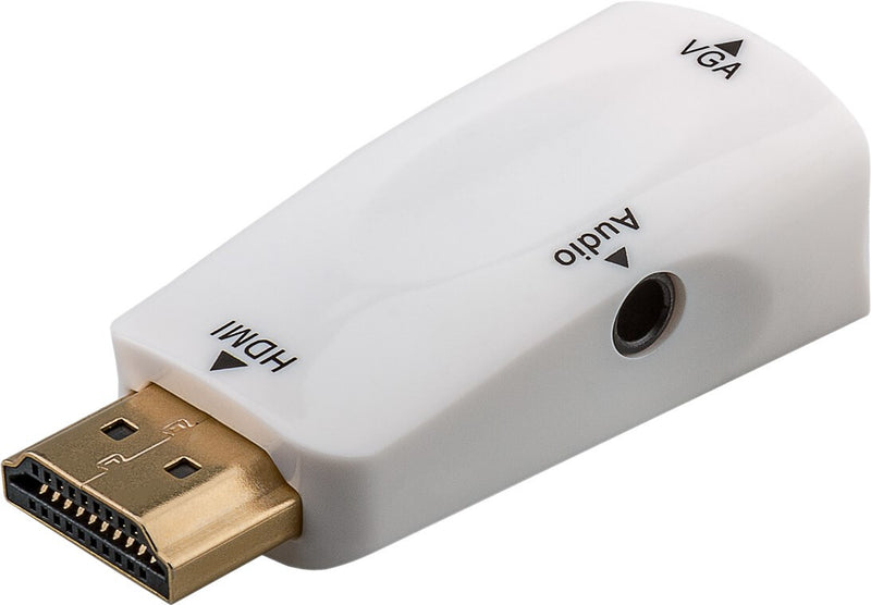 Goobay 44793 kabel kønsskifter HDMI VGA / 3.5 mm Hvid