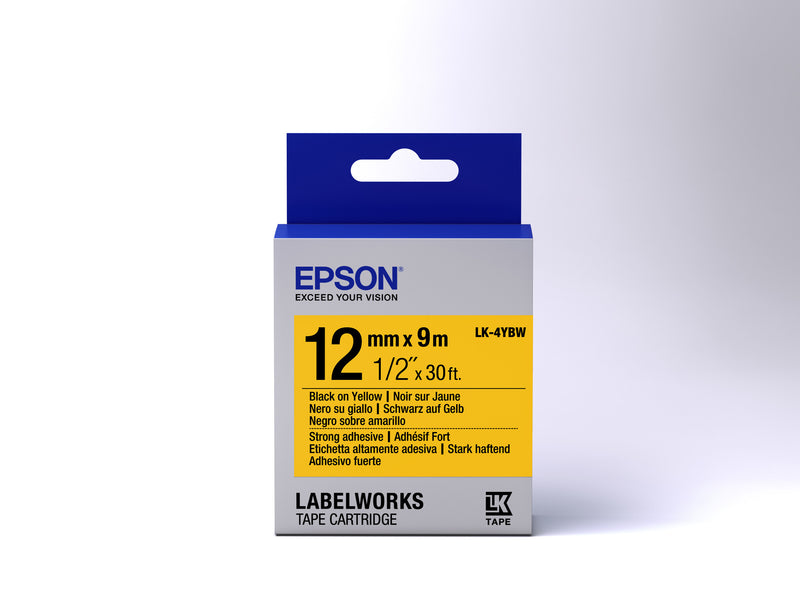 Epson LK-4YBW etiketbånd Sort på gul