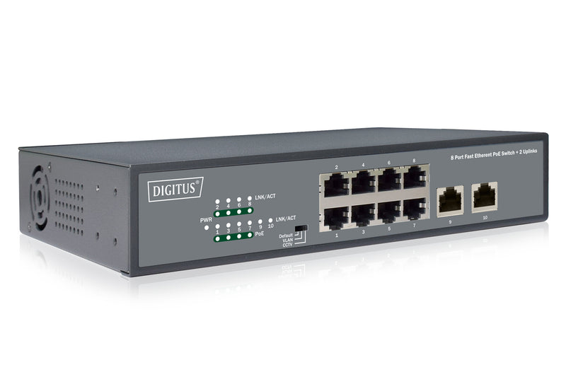Digitus DN-95323-1 netværksswitch Ikke administreret Fast Ethernet (10/100) Strøm over Ethernet (PoE) Grå