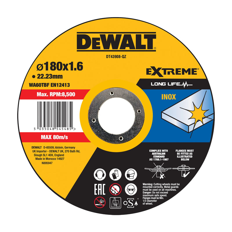 DeWALT DT43908-QZ tilbehør vinkelsliber Skæreskive