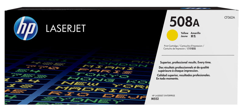 HP Original 508A LaserJet-tonerpatron, gul