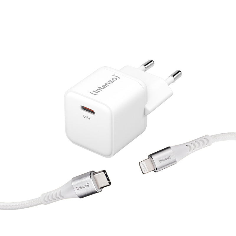 Intenso 7803052 oplader til mobil enhed Universel Hvid Vekselstrøm Hurtig opladning Indendørs
