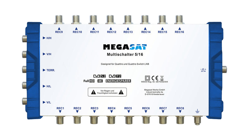 Megasat 5/16 satellit multikontakt 6 inputs 16 outputs