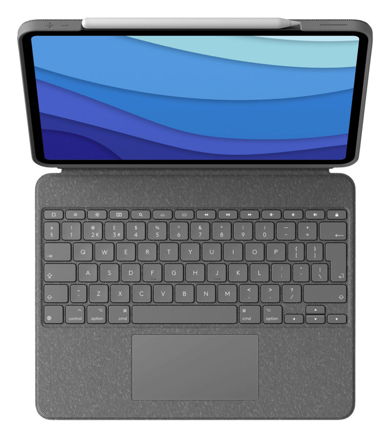 Logitech Combo Touch QWERTY UK engelsk Smart Connector Grå