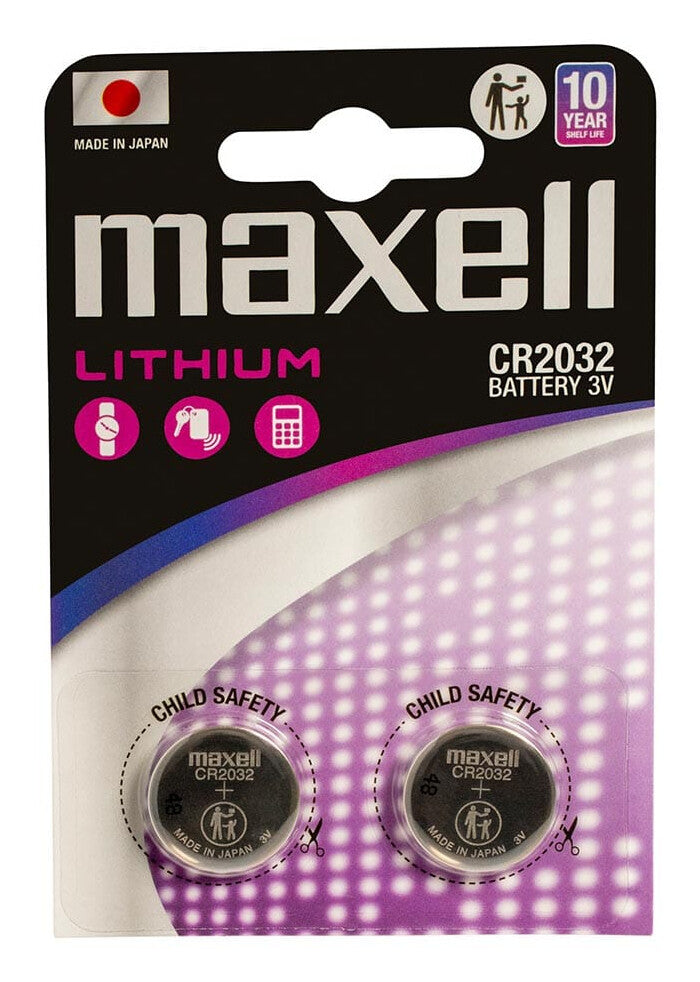 Maxell 12238500 husholdningsbatteri Engangsbatteri CR2032 Lithium-Manganese Dioxide (LiMnO2)