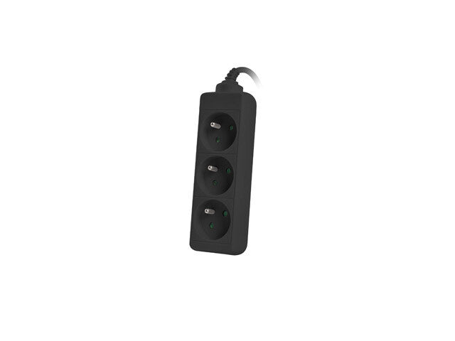 Lanberg PS0-03E-0150-BK stikdåse 1,5 m 3 AC stikkontakt(er) Indendørs Sort