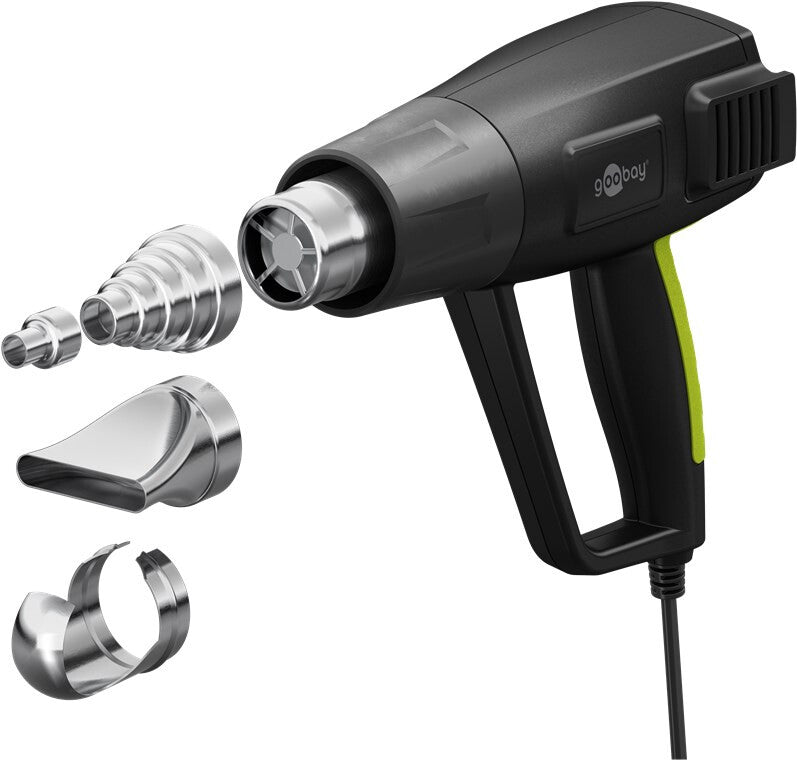 Goobay 77823 varmepistol Varmluftspistol 450 l/min 650 °C 1500 W Sort