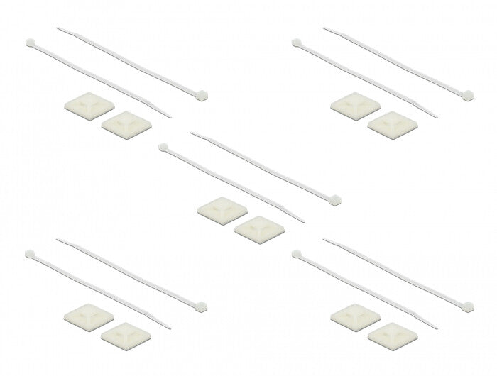 DeLOCK 18678 kabelbinderbeslag Hvid Nylon 10 stk