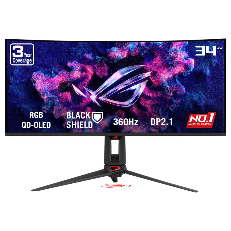 ASUS ROG Swift OLED PG34WCDN computerskærm 86,4 cm (34") 3440 x 1440 pixel Wide Quad HD QD-OLED Sort