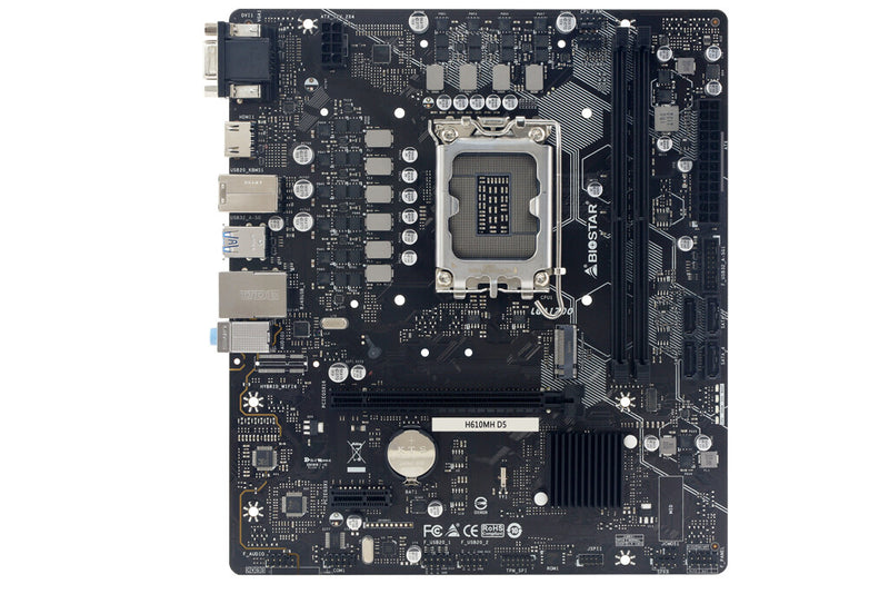 Biostar H610MH D5 bundkort Intel H610 LGA 1700 micro ATX