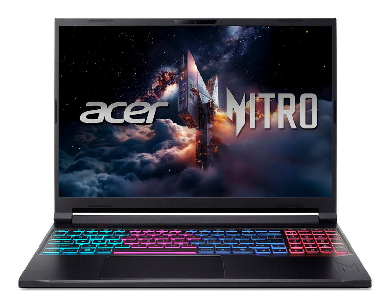 Acer Nitro V 16S ANV16S-71-708Y Intel Core 7 240H Laptop 40,6 cm (16") WUXGA 16 GB DDR5-SDRAM 1 TB SSD NVIDIA GeForce RTX 5060 Wi-Fi 6 (802.11ax) Windows 11 Home Tysk Sort