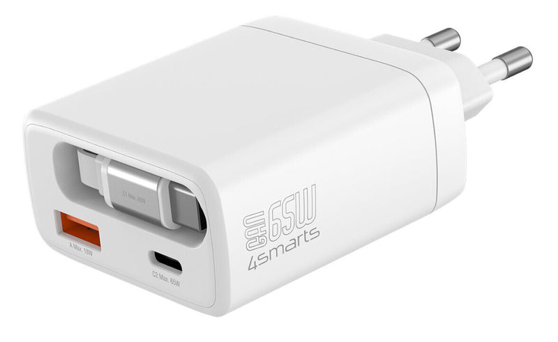 4smarts PDPlug Universel Hvid Vekselstrøm Hurtig opladning Indendørs
