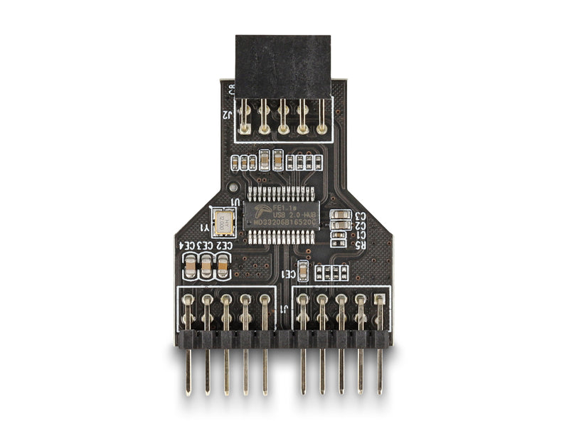 DeLOCK 60045 kabel kønsskifter 9 pin USB 2.0 2 x 9 pin pin header Sort