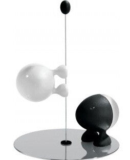 Alessi ASG02 BW krydderishaker Sort, Rustfrit stål, Hvid