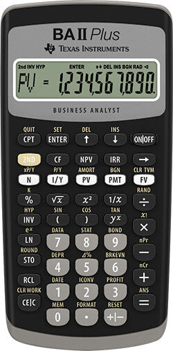 Texas Instruments BA-II Plus regnemaskine Lomme Finansiel Sort