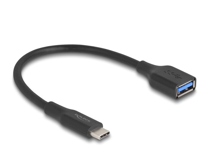 DeLOCK 67179 USB-kabel USB 3.2 Gen 2 (3.1 Gen 2) 0,19 m USB C USB A 10 Gbit/sek. Sort
